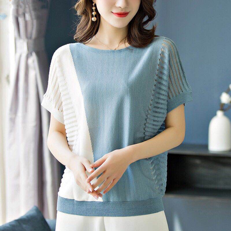 Ice Batman shirt women's short sleeve T-shirt women's spring and summer new Korean loose large size knitted half sleeve