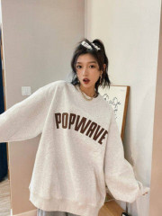 Super hot cec sweater women's spring and autumn Korean version oversize capless thin coat ins tide student loose clothes