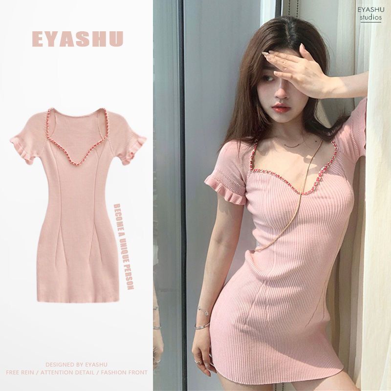 Swan neck small fragrance chain dress