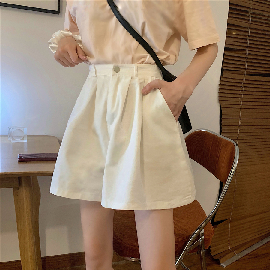 Fat mm large size casual shorts women's summer 2023 new high waist slimming loose outerwear all-match a-line wide-leg pants
