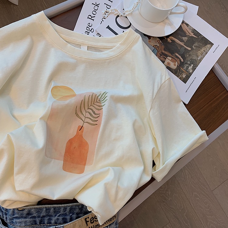 Cotton 180g 2022 new short sleeve T-shirt women