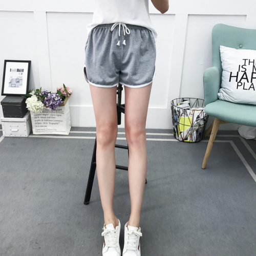 Actual photo 2020 New High Waist Sports Shorts women's running Yoga wide leg hot pants fashion leisure home show thin Beach