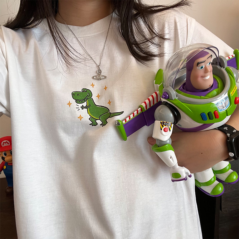 Real price pure cotton wrap collar 2023 summer new 200g pure cotton pull shoulder strip pure cotton short-sleeved T-shirt