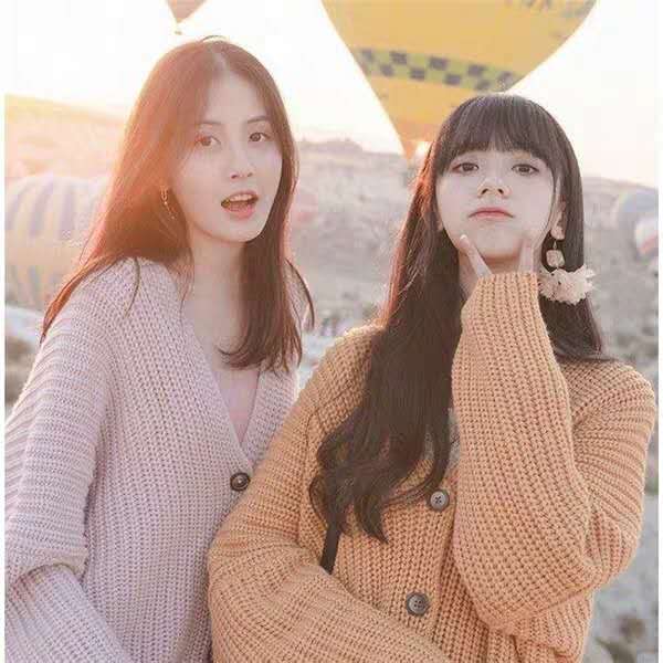 Autumn coat women's Korean version loose student short new versatile lazy sweater women's sweater cardigan coat