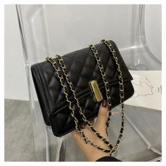 Foreign gas small bag bag female 2022 autumn and winter new fashion tide fashion diamond lattice chain one-shoulder underarm bag net red cross-body bag bag