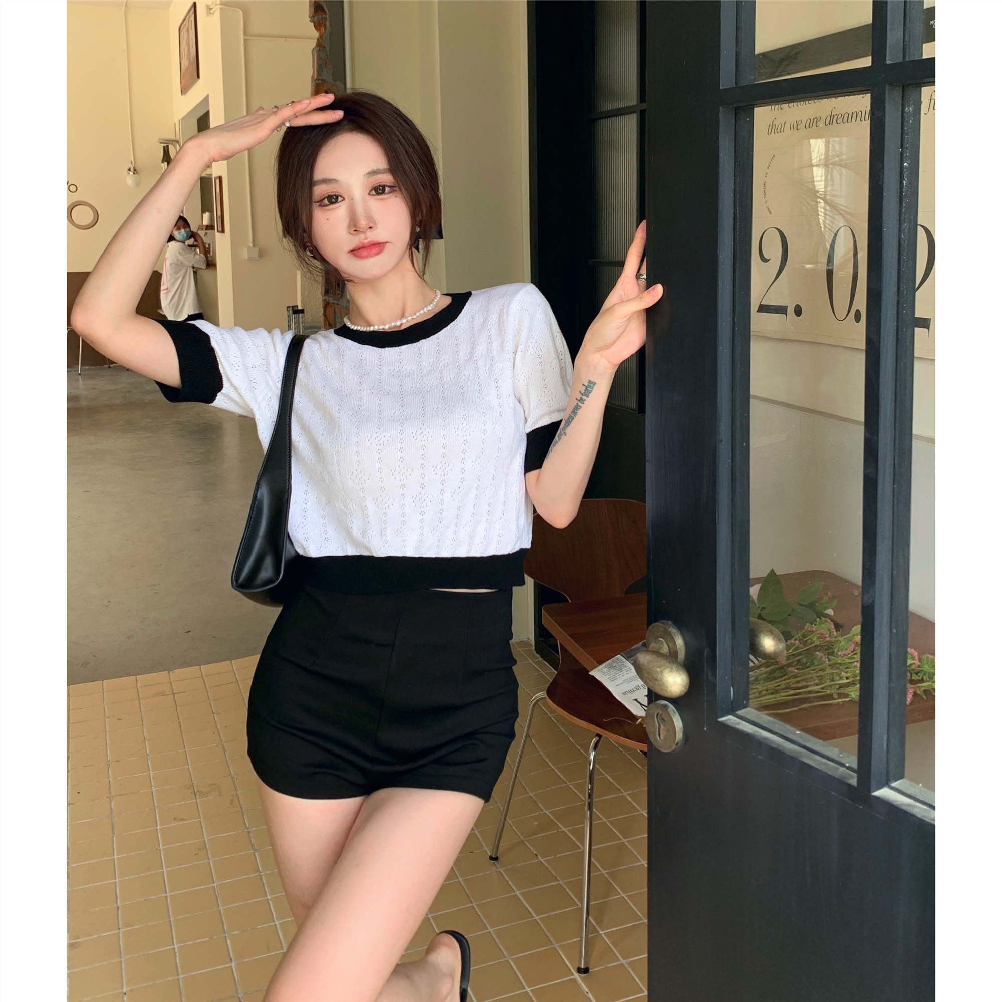 Real price hollow out superfine wool cool summer French style unique knitted jacket