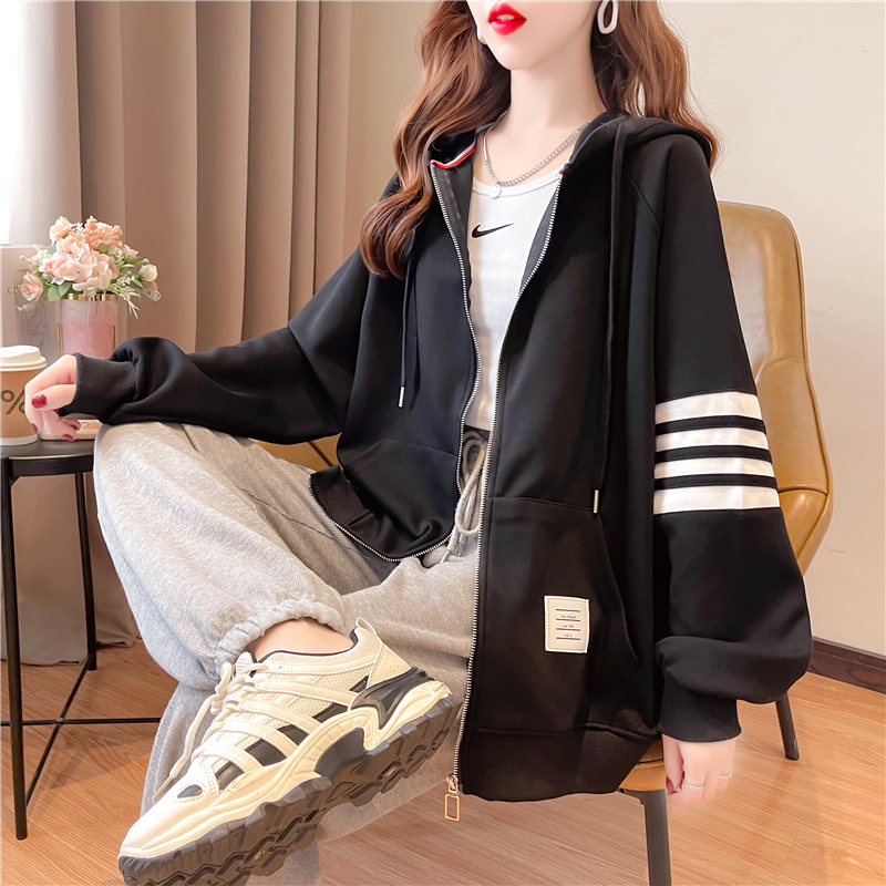 Real shot hooded net red guards women's thin Korean loose coat small man lazy wind in spring and Autumn