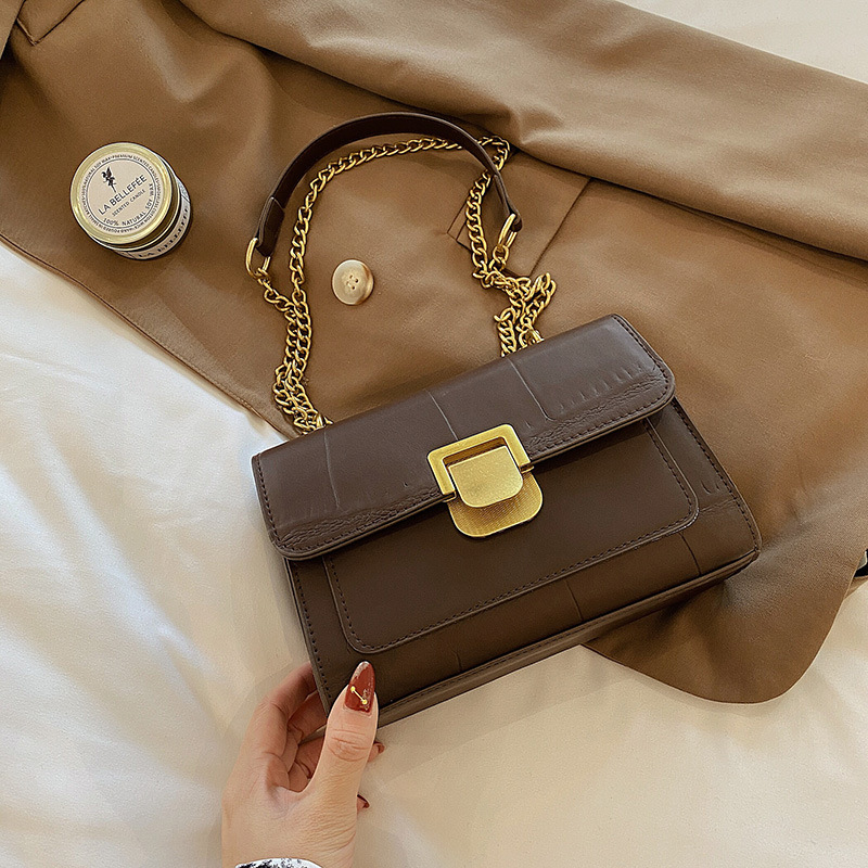Popular small square bag trendy fashion new chain bag women's one-shoulder diagonal bag simple and casual