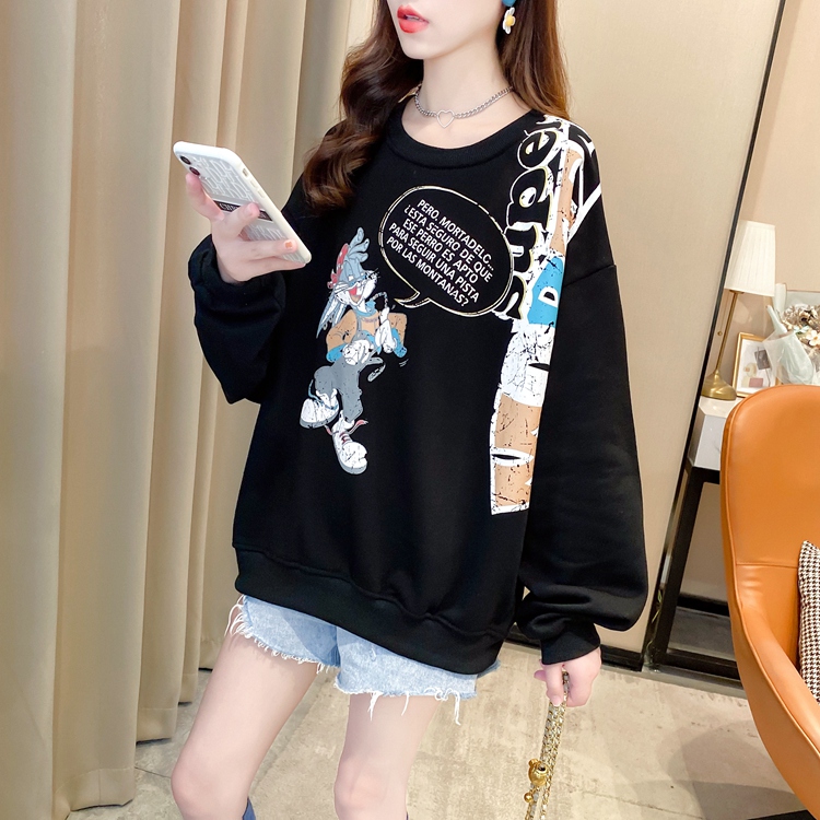 Real shooting ~ 25% cotton, 75% fiber ~ New Korean version in autumn, loose, medium and long, round neck, thin women's sweater
