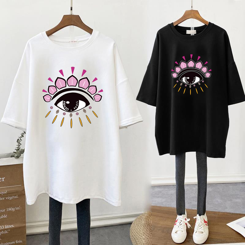 Cotton summer lovers short sleeve T-shirt women loose Korean student top