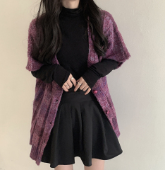 Real price real auction three standard red and Purple New Year's war clothes lazy loose rendering single breasted vest coat