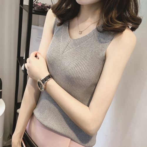 Women's sleeveless summer collar top