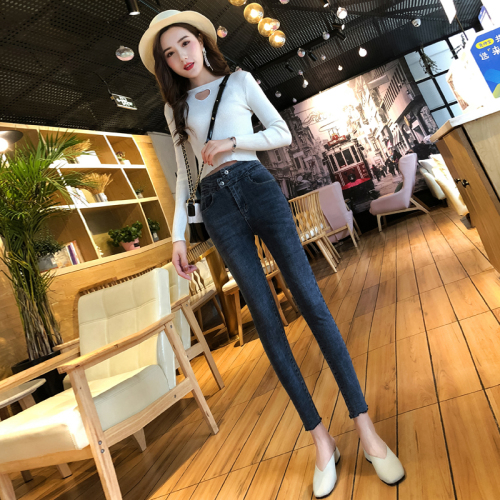 Actual High Stretch Jeans Female High Waist 2019 New Style Slim Pencil Pants Han Chic Pants Tide