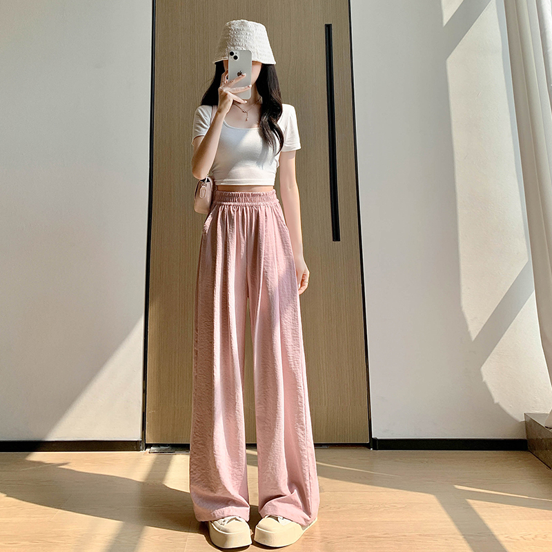 White Milky Yamamoto Pants Women's Spring and Summer 2024 Slim Loose Drape Straight Casual Wide Leg Pants