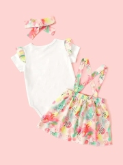 Ins foreign trade platform new popular children's clothing for children's fashion popular girls three piece set wholesale