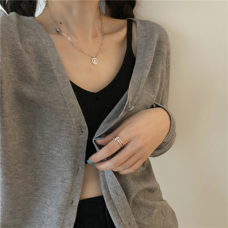 Real price ~ Sweet sunscreen shirt long sleeved cardigan core spun yarn sweater with women outside