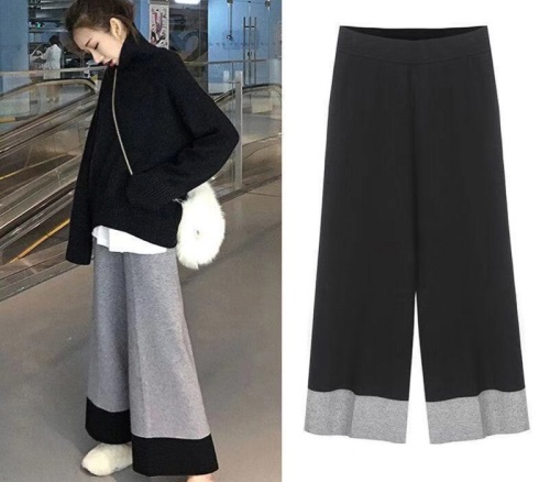 Wool wide leg pants for women's small year new Korean loose and lazy style