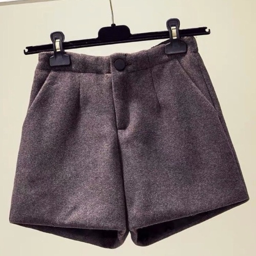 High waisted tweed shorts autumn and winter oversized wide leg pants