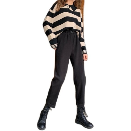 Women's autumn and winter new style of Hong Kong style straight tube loose casual Capris trend