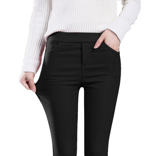 Padded and thickened bottoming pants women's legged pencil pants autumn and winter cotton pants warm women's pants