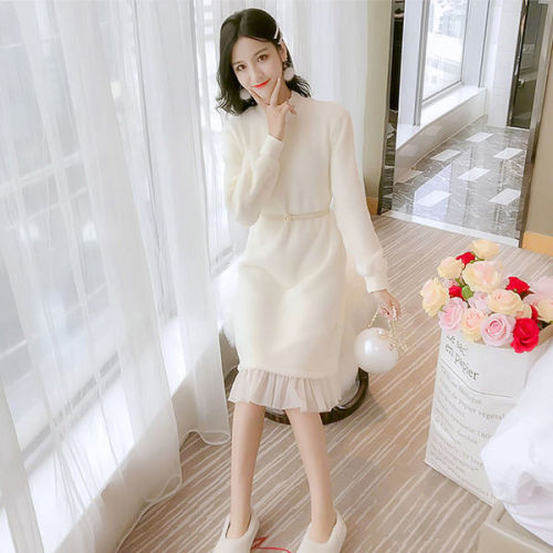 Autumn 2020 new plush dress women new Korean version loose student large fairy net bottomed skirt