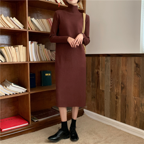 Real price ~ bottomed knitted sweater dress 2020 new women's dress with skirt