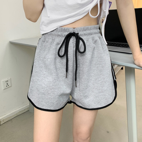 Real shot sports shorts hot pants female student loose wide leg running home pajamas summer new Korean version