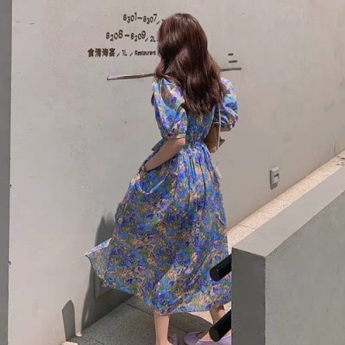 Official picture French floral dress for women
