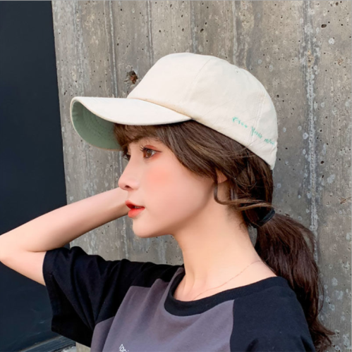 Hat female summer baseball cap female Korean version versatile minority fashion big face thin sun protection breathable cap