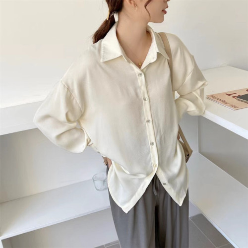 Real photo -  New Year's handgrip soft fabric Korean version Lapel shirt