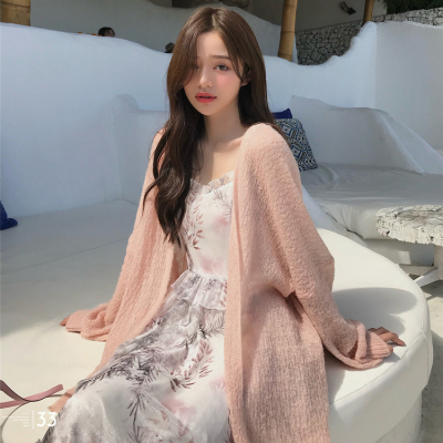Shanshan 2021 new knitted coat women's light and breathable loose wool seahorse hair lazy wind cardigan sweater