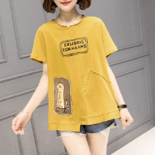 Cotton summer Korean loose short sleeve T-shirt women's new top show thin T-shirt