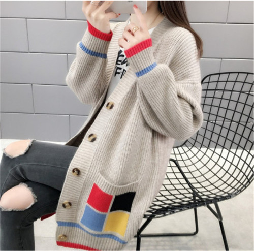 Very Fairy Net Red Card Sweaters Early Spring 2019 New Popular Women's Spring Dresses Westernized Knitted Outerwear Female Spring and Autumn