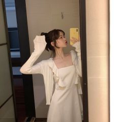 Actual white coat + white Sling Dress