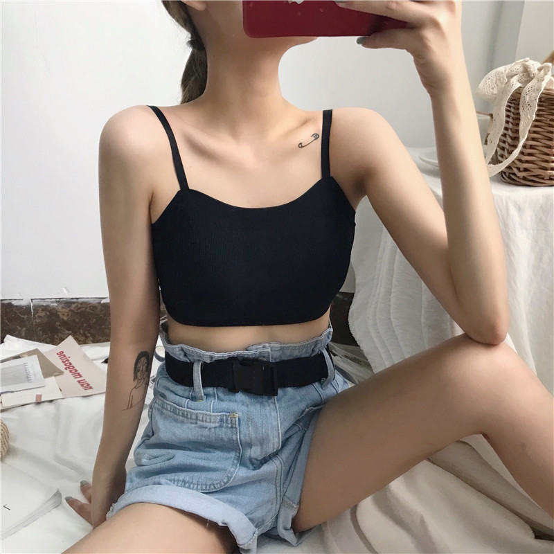 Real-price Korean version of Hong Kong delicious suspender vest without steel ring, anti-slipping and brassiere with sunscreen brassiere