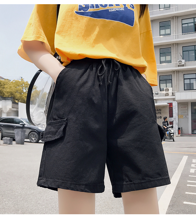 Real Shorts ~Tool Shorts Summer Loose Straight Barrel Bf Fashion Student Leisure Pants Port Style Hip-hop Sports Five-minute Pants