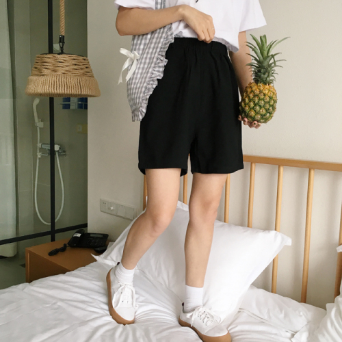 Composition ~Video ~Actual Shot of Sweet Japanese Baitao Broad-legged and Tight-waisted Shorts
