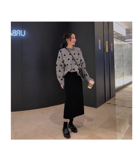Autumn and winter women's autumn clothes, net red goddess, Yang Qi, Yu Jie, clever little fresh sweater and skirt, two-piece suit, winter clothes