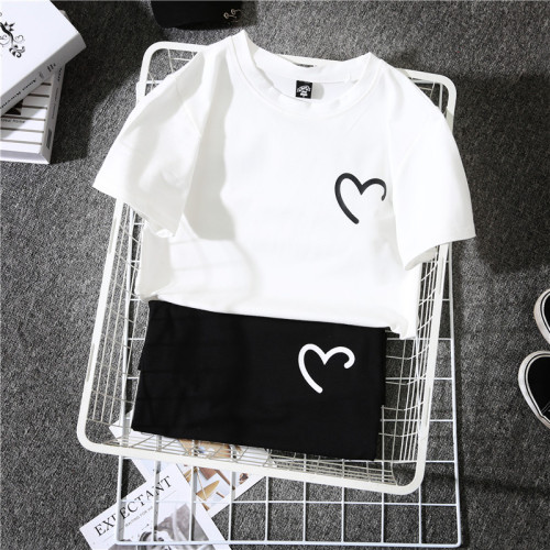 Actual T-shirt Girls'Honey Dresses 2018 Summer Dresses New Type of Personality Loose White Student Lovers' Summer Dresses