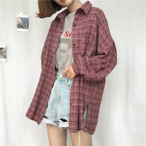 Quality Inspection Report on Real Price ~Chic Hanfan Pocket Open Checker Long Sleeve Shirt