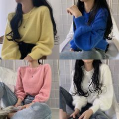 Eight years of sweet department girl's fluffy lovely Lantern Sleeve Sweater Girl