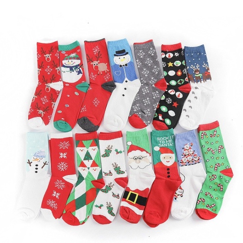 Long Christmas stockings Comfortable Christmas stockings 2018 Cartoon Santa Claus Christmas tree deer head Snowman stockings Christmas stockings