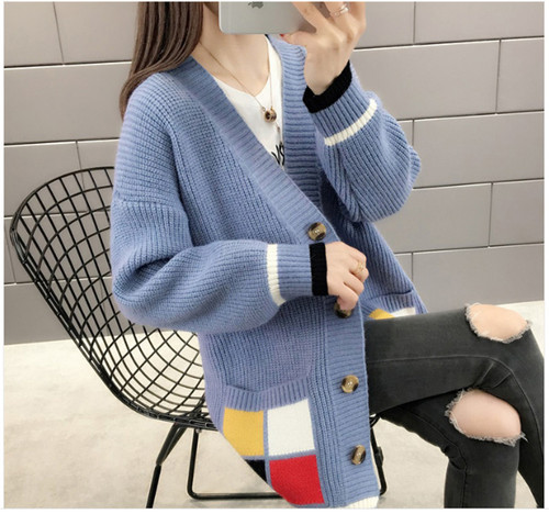 Very Fairy Net Red Card Sweaters Early Spring 2019 New Popular Women's Spring Dresses Westernized Knitted Outerwear Female Spring and Autumn