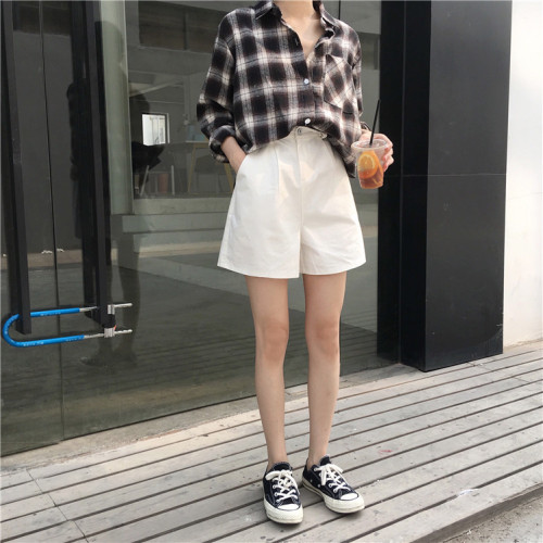 Real-price Quality Inspection Summer Dresses Korean version of 100 sets of loose-waisted broad-legged student shorts and hot pants