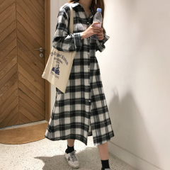 Real price has been tested for Korean version of loose long sleeve shirt with lapel and side opening