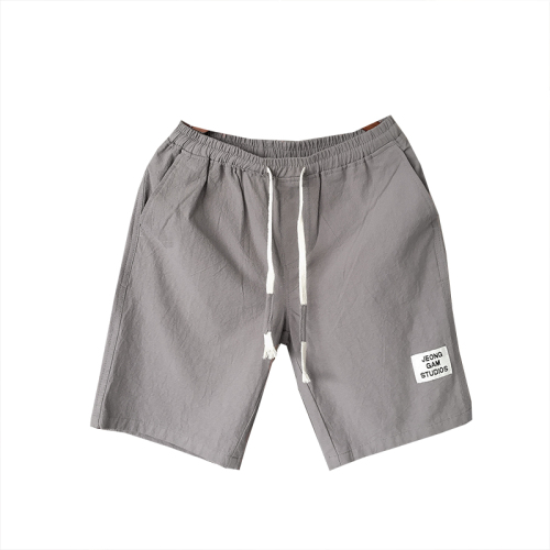 Men's cotton and linen day-wear 5 minutes pants Men's fashion flax size shorts in summer sports Beach
