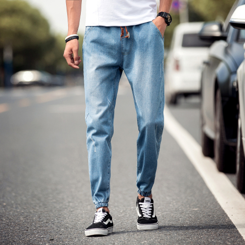 Men's wear legs jeans elastic men's trousers Hallen trousers