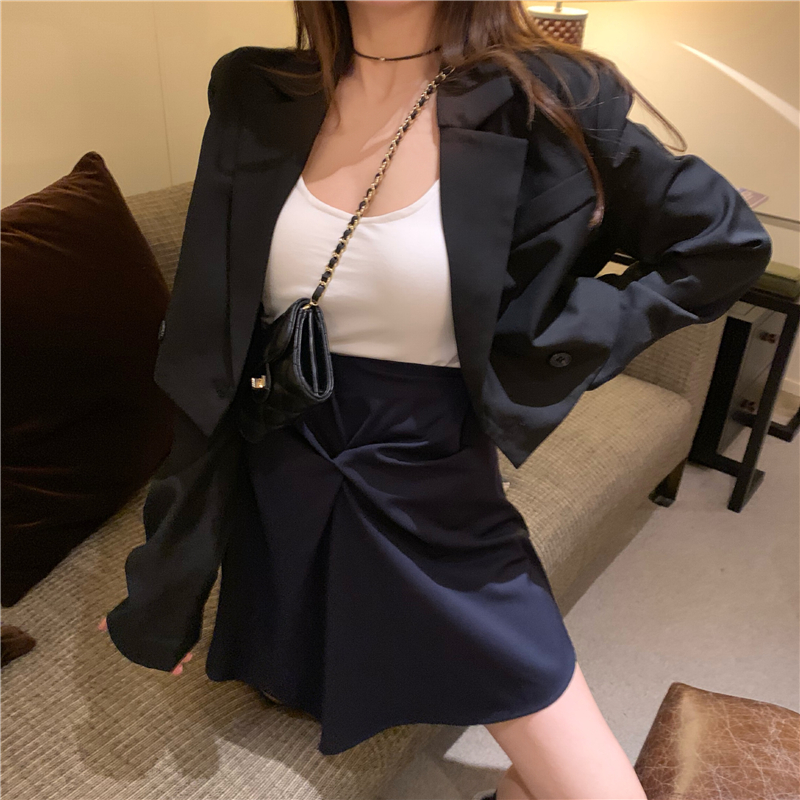 Short Lapel net red small suit jacket, summer thin suit jacket, spring and autumn jacket, new style in 2019