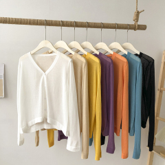 Soft and thin sleeve v-shirt