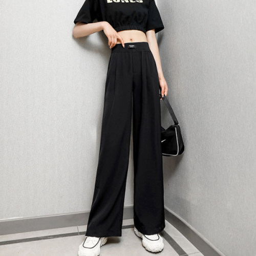 Wide leg pants women's high waist drop feeling spring and summer new spring and autumn loose straight tube summer thin suit casual pants